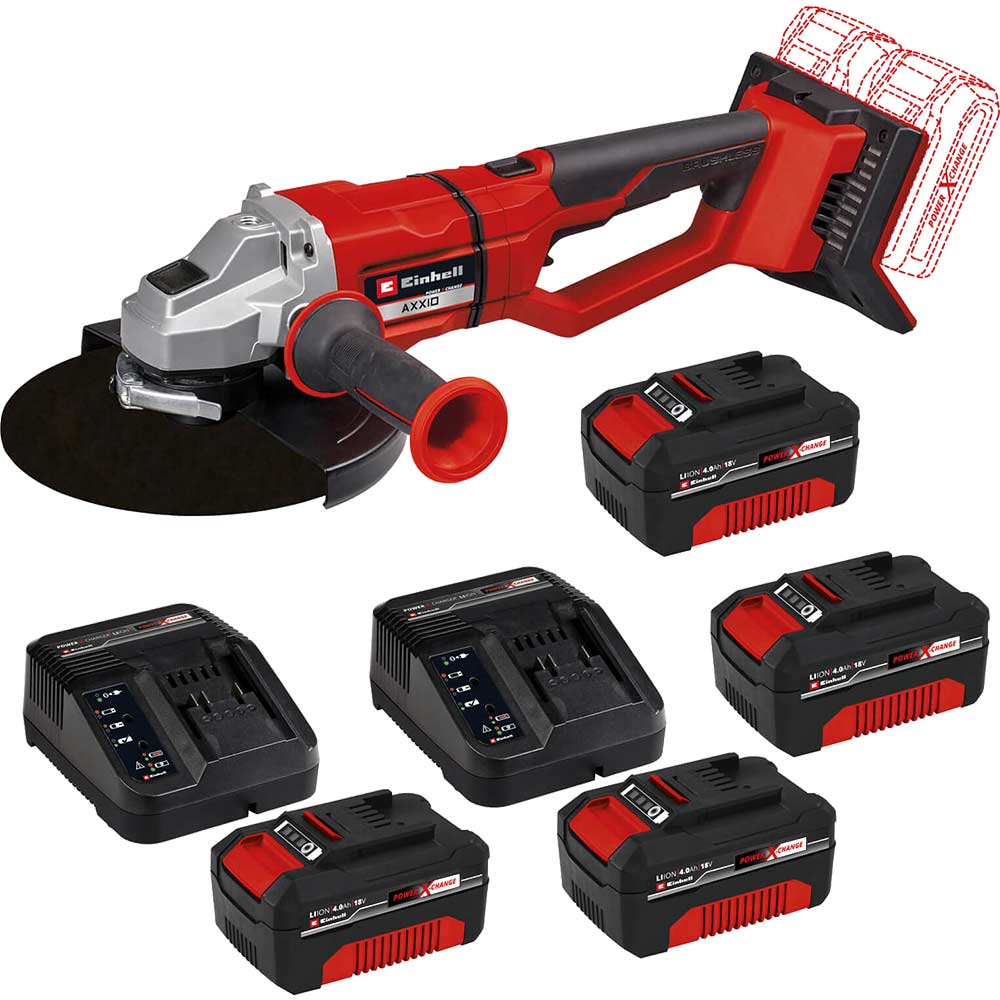 Einhell Professional AXXIO 36/230 Q 36V Cordless Brushless Angle Grinder 230mm