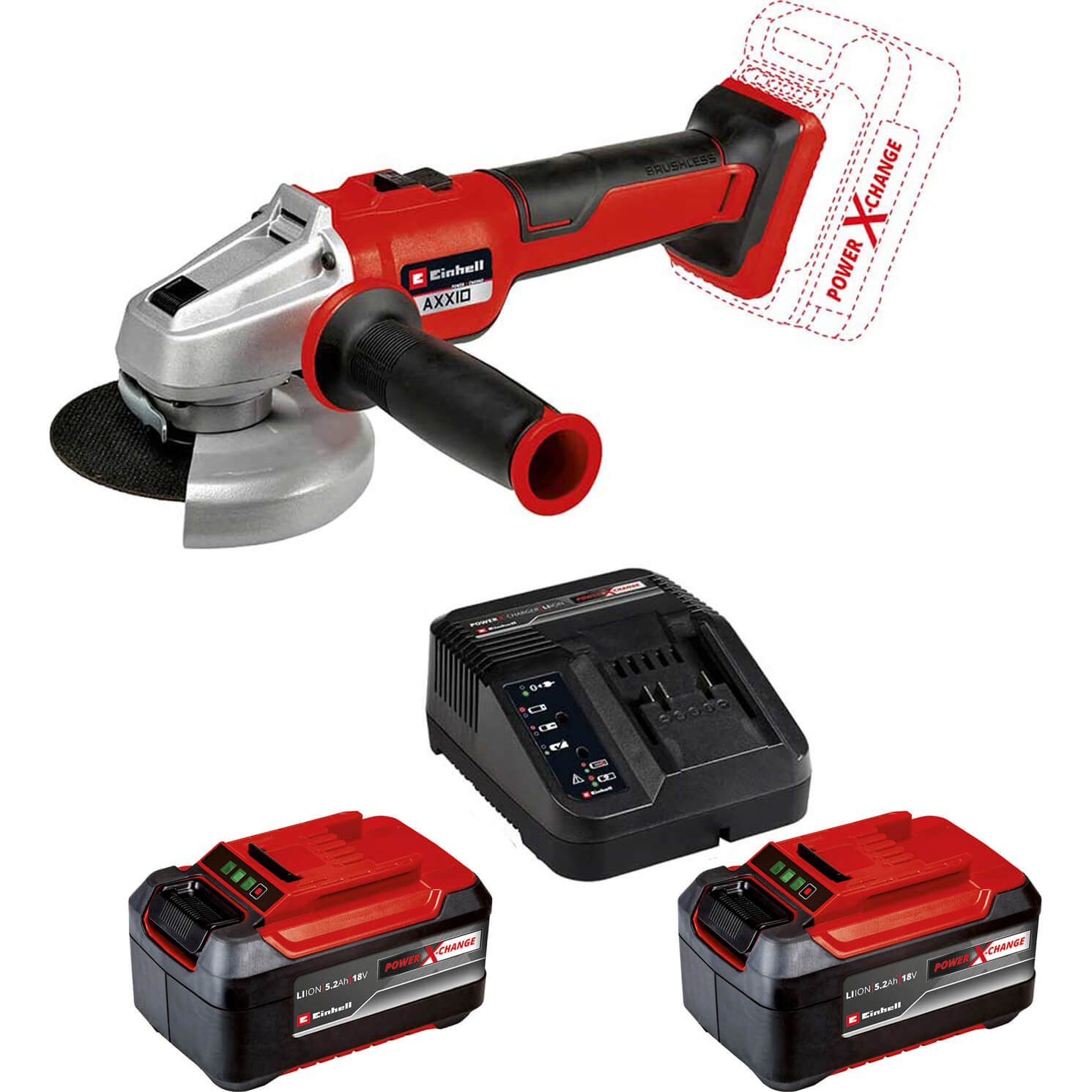 Einhell Professional AXXIO 18/125 Q 18V Cordless Brushless Angle Grinder 125mm