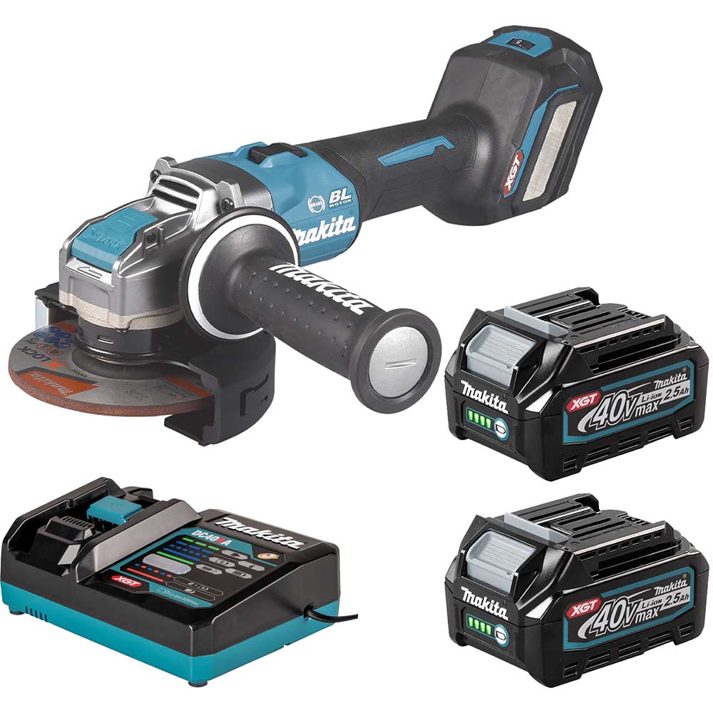 Makita GA041G 40V Max XGT Cordless Brushless X-LOCK Angle Grinder 125mm